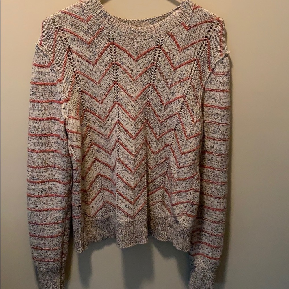 Free People Chevron Knit Sweater